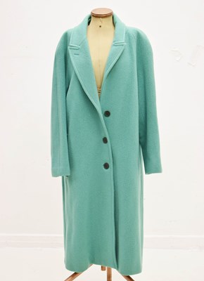 Lot 200 - Burberry - Lady's mint green woollen long coat