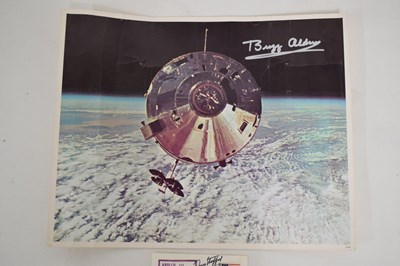 Lot 183 - Moon Landing Interest - Buzz Aldrin signed lithograph, and Apollo 10 1st day cover