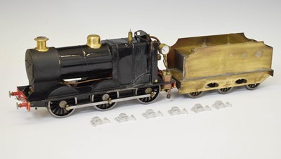 Lot 252 - Scratch built 0-6-0 live steam locomotive, and brass finish tender