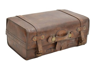 Lot 190 - Mid 20th century leather suitcase by Reid & Todd with fitted interior