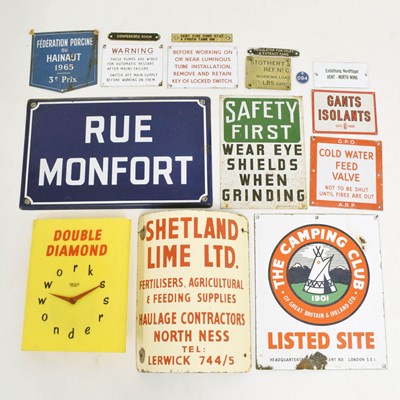 Lot 189 - Mixed collection of vintage and later enamel signs