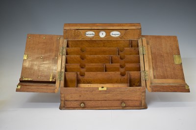 Lot 202 - Edwardian oak slope-front stationery box