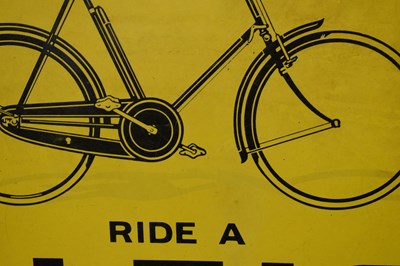 Lot 268 - Advertising – ‘Ride A Raleigh - The All-Steel Bicycle’ pictorial enamel sign