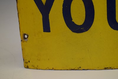 Lot 269 - Advertising - Circa 1930s pictorial enamel corner sign