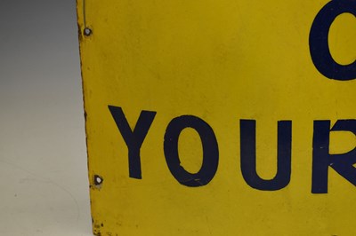 Lot 269 - Advertising - Circa 1930s pictorial enamel corner sign