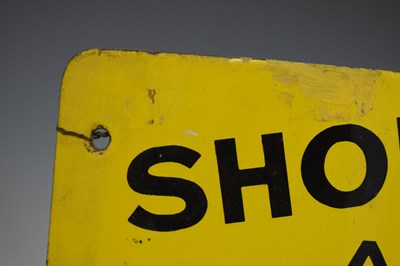 Lot 271 - Advertising - Early 20th century curved enamel sign 'Shop at Simons'