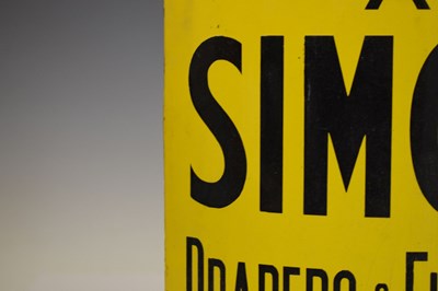 Lot 271 - Advertising - Early 20th century curved enamel sign 'Shop at Simons'