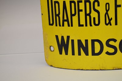 Lot 271 - Advertising - Early 20th century curved enamel sign 'Shop at Simons'