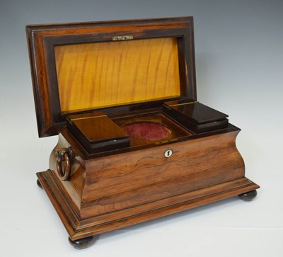 Lot 203 - Victorian rosewood tea caddy