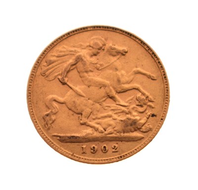 Lot 141 - Edward VII gold half sovereign, 1902