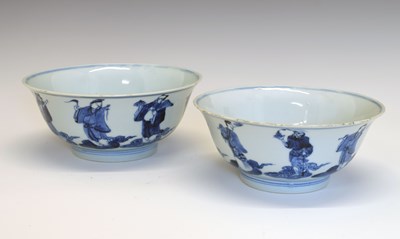 Lot 270 - Two Chinese blue and white porcelain bowls