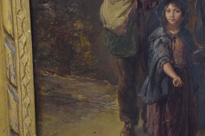 Lot 396 - Henry Park (British, 1816-1871) - Oil on panel - Mid 19th century depiction of a former soldier