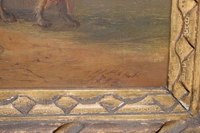 Lot 396 - Henry Park (British, 1816-1871) - Oil on panel - Mid 19th century depiction of a former soldier