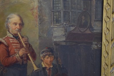 Lot 396 - Henry Park (British, 1816-1871) - Oil on panel - Mid 19th century depiction of a former soldier