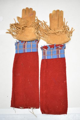 Lot 257 - Group of Native American beadwork-decorated garments and accessories (Ex 'Bristol Savages')