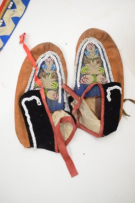 Lot 257 - Group of Native American beadwork-decorated garments and accessories (Ex 'Bristol Savages')