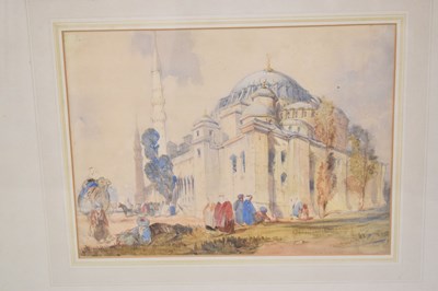 Lot 381 - Charles Bentley (1805-1854) - Watercolour - 'A Mosque', and one other