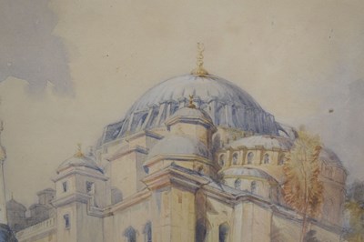 Lot 381 - Charles Bentley (1805-1854) - Watercolour - 'A Mosque', and one other