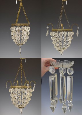 Lot 212 - Lustre light fittings