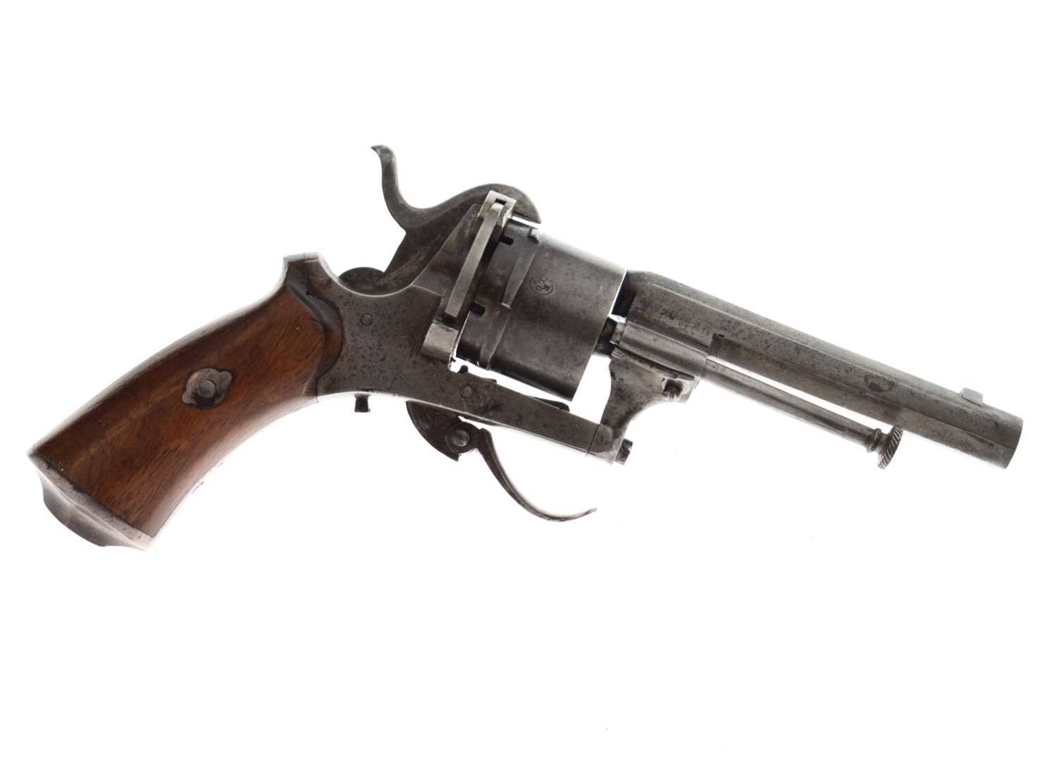 Lot 186 - 7mm six-shot Belgian pinfire revolver