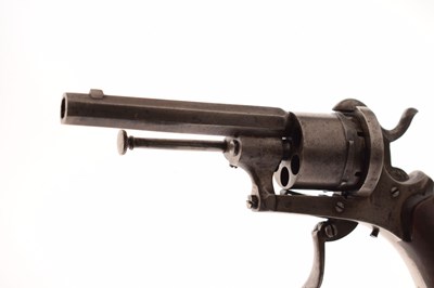 Lot 186 - 7mm six-shot Belgian pinfire revolver