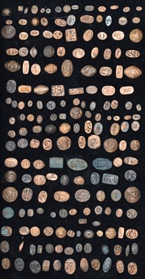 Lot 208 - Collection of approximately one hundred and eighty Grand Tour style cast metal intaglios