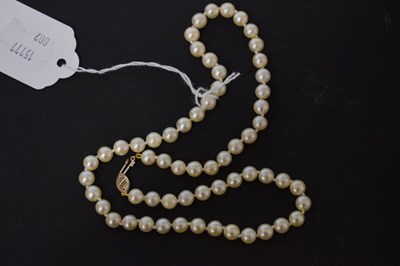 Lot 49 - Cultured pearl necklace