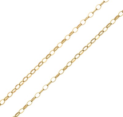 Lot 48 - 9ct gold belcher link chain