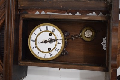 Lot 496 - Two spring-driven Vienna wall clocks plus American wall clock