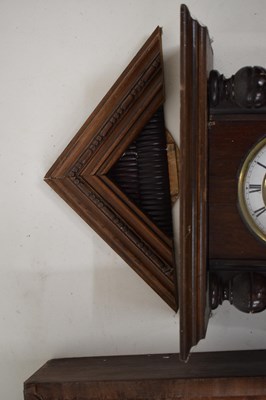 Lot 496 - Two spring-driven Vienna wall clocks plus American wall clock