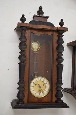 Lot 496 - Two spring-driven Vienna wall clocks plus American wall clock