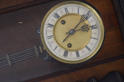 Lot 496 - Two spring-driven Vienna wall clocks plus American wall clock