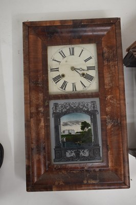 Lot 496 - Two spring-driven Vienna wall clocks plus American wall clock