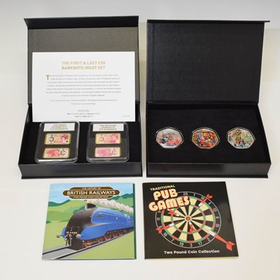 Lot 157 - Four commemorative coin and medallion sets