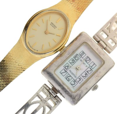 Lot 127 - Silver watch and Seiko watch