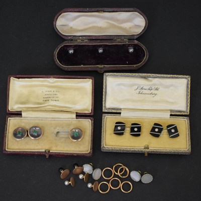 Lot 70 - Small group of cufflinks and studs