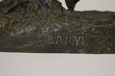 Lot 234 - Antoine-Louis Barye, (French, 1795-1875) - Animalier bronze model 'Elephant du Senegal'