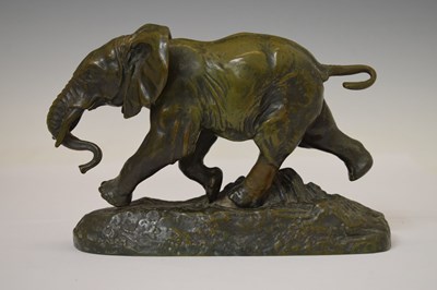 Lot 234 - Antoine-Louis Barye, (French, 1795-1875) - Animalier bronze model 'Elephant du Senegal'