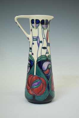 Lot 349 - Moorcroft pottery - 'Tribute To Charles Rennie Mackintosh' pattern ewer