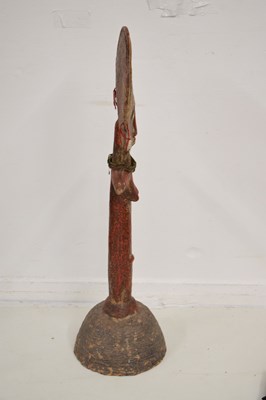 Lot 256 - Large African Ashanti (Asante) 'Akuaba' painted wooden fertility figure