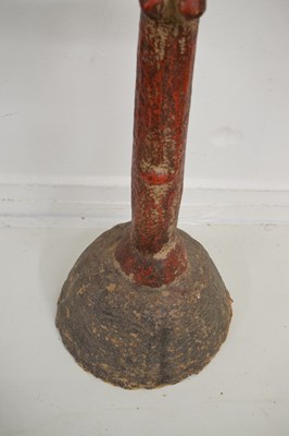 Lot 256 - Large African Ashanti (Asante) 'Akuaba' painted wooden fertility figure