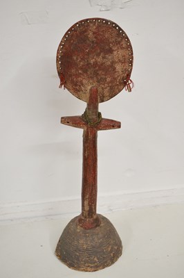 Lot 256 - Large African Ashanti (Asante) 'Akuaba' painted wooden fertility figure