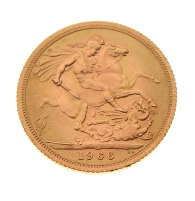 Lot 208 - Gold Coin - Elizabeth II sovereign, 1966