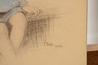 Lot 401 - Ethel Porter Bailey (British,1872-1944) - Colour chalk - 'Master Geoffrey Harmsworth'