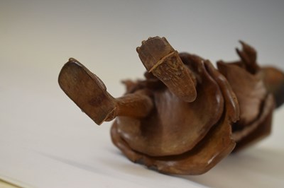Lot 350 - Japanese carved boxwood okimono of the poetess Ono no Komachi