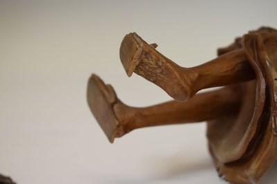 Lot 350 - Japanese carved boxwood okimono of the poetess Ono no Komachi