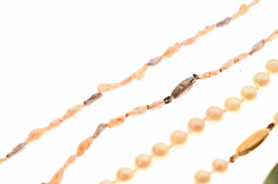 Lot 148 - Cultured pearl necklace with 9ct gold clasp, etc