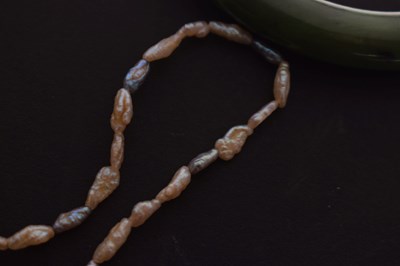 Lot 148 - Cultured pearl necklace with 9ct gold clasp, etc