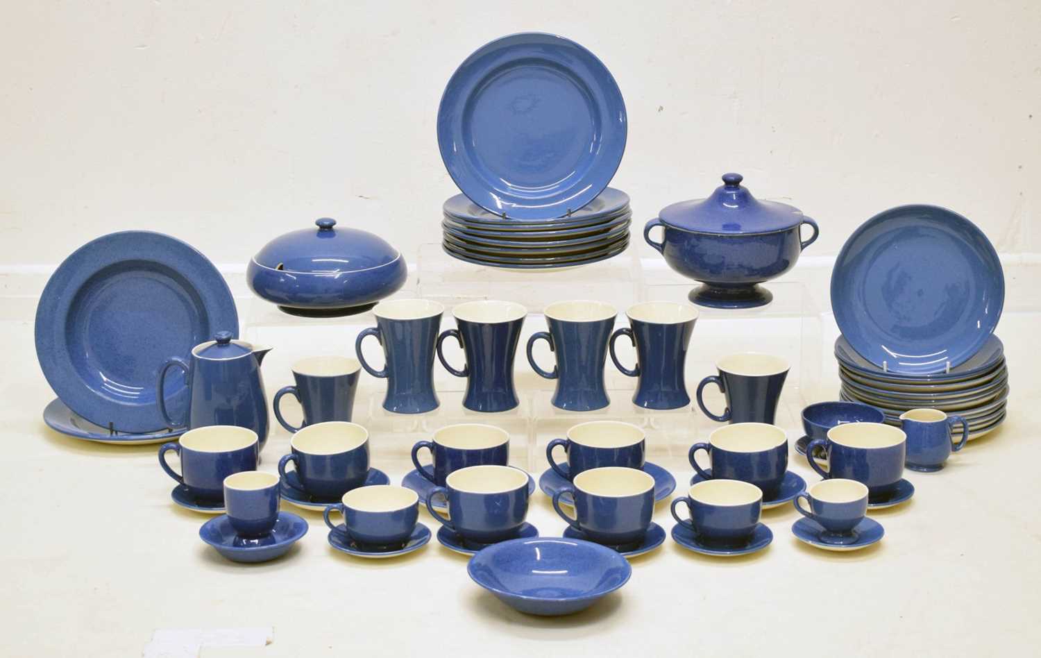 Lot 384 - Moorcroft - Collection of powder-blue dinner wares