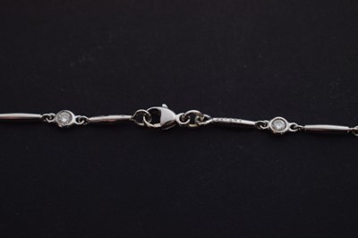 Lot 43 - Cartier diamond 18ct white gold necklace